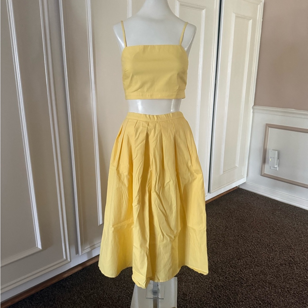 Yellow Women's Skirt Set
